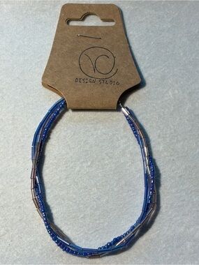 Blue Beaded Women's Bracelet